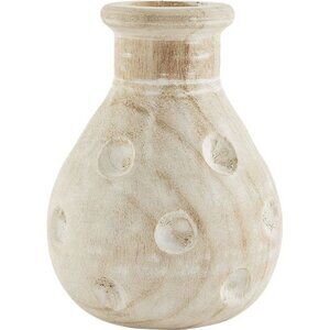 Mud Pie - Paulownia Wood- Dotted Vase Set